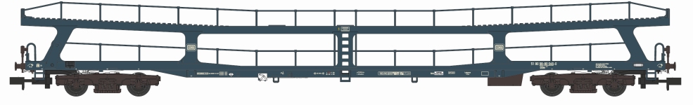 Hobbytrain H24601 - N 2-tlg. Autotransportwagenset DDm915 In Fernblau der DB; Ep. IV